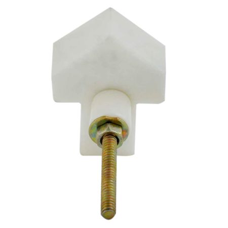 White Arrow Shape Marble Cabinet knob